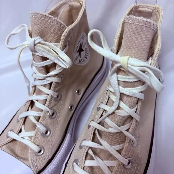 Converse Chuck Taylor All Star Lift Platform Tan High Top Size US 7 - Picture 7 of 9